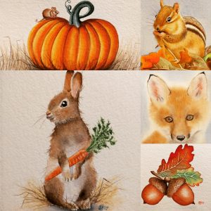 fall 5 pack in watercolor